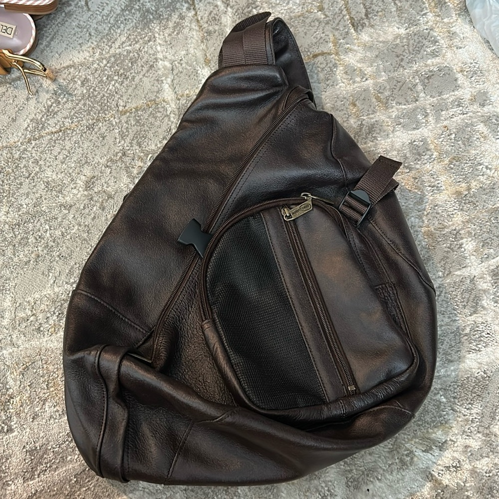 Like New Ameri Leather Sling Backpack - image 1